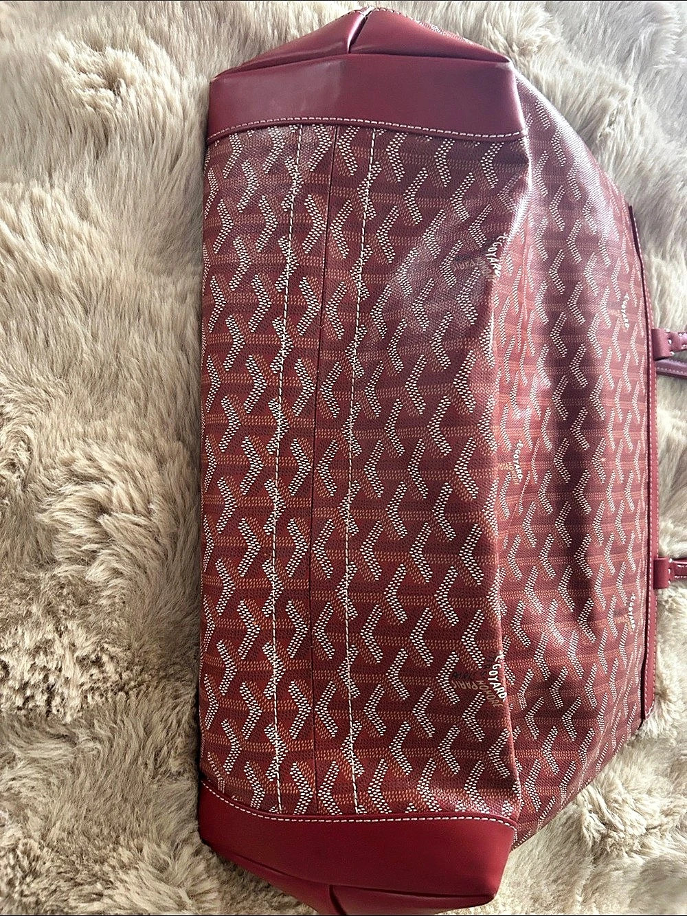 Goyard Fashion Bag Sac Saint Leger Goyardine Tote Red - Picture 3 of 8